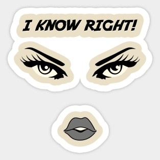 'IKR I Know Right Logo Design' Sticker